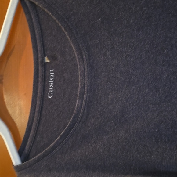 Caslon Charcoal Long Sleeve Tee, %100 Cotton Size S - Picture 2 of 6